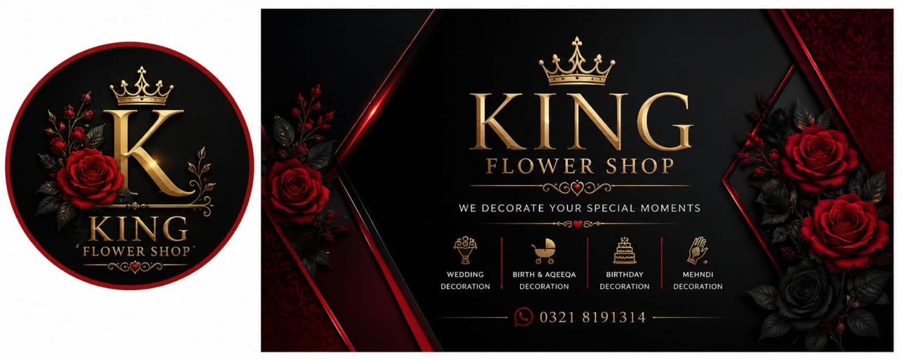 King Flower Shop Logo